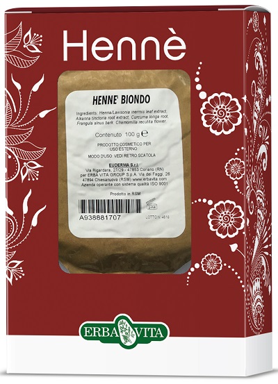 HENNE COLORANTE CAPELLI BIONDO 100 G - Parafarmacia Mostacciano