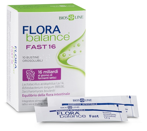 BIOSLINE FLORABALANCE FAST 10 BUSTINE OROSOLUBILI - Parafarmacia Mostacciano
