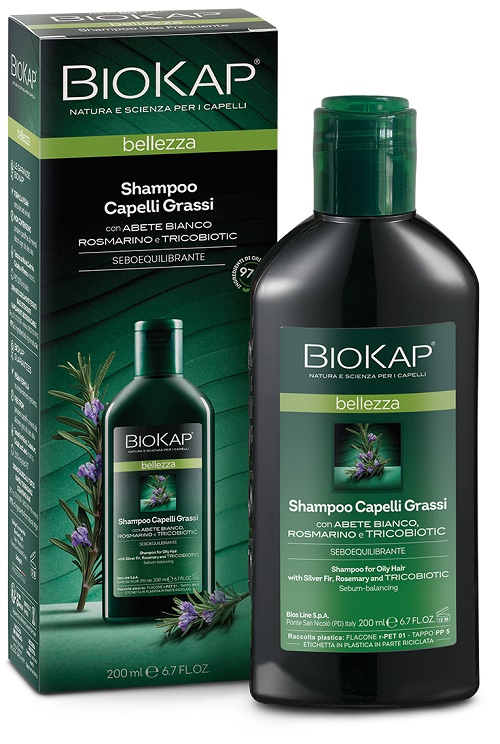 BIOKAP BELLEZZA SHAMPOO CAPELLI GRASSI CON TRICOBIOTIC 200 ML - Parafarmacia Mostacciano