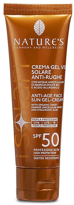 NATURE'S I SOLARI CREMA GEL VISO ANTIRUGHE SPF50 50 ML - Parafarmacia Mostacciano