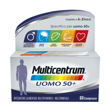 MULTICENTRUM UOMO 50+ 60 COMPRESSE - Parafarmacia Mostacciano