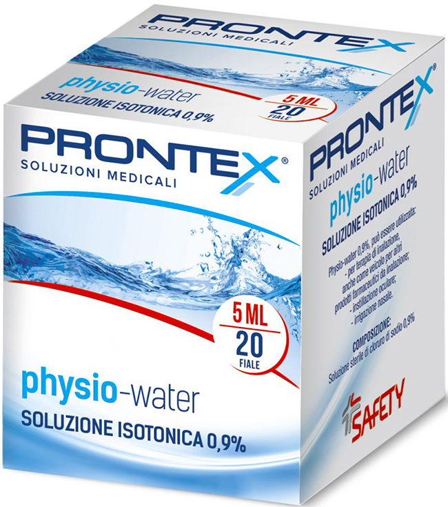 SOLUZIONE FISIOLOGICA PRONTEX PHYSIO ISOTONIC 20 FIALE DA 5 ML - Parafarmacia Mostacciano