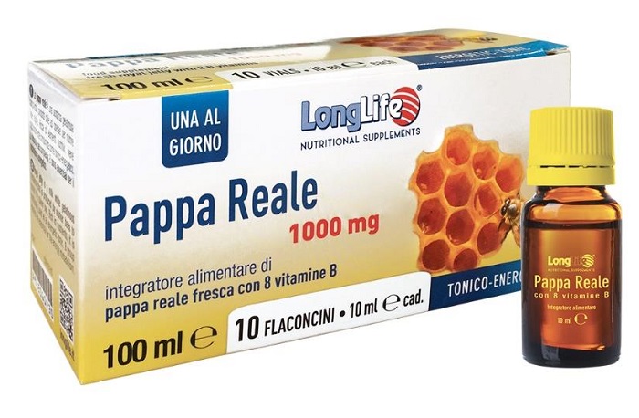 LONGLIFE PAPPA REALE + VITAMINA B 10 FLACONCINI 10 ML - Parafarmacia Mostacciano