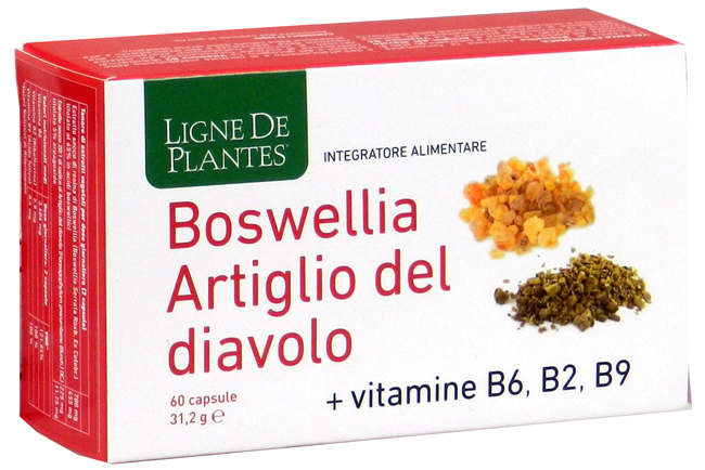 BOSWELLIA ARTIGLIO DIAVOLO VITAMINE B2 B6 B9 60 CAPSULE - Parafarmacia Mostacciano