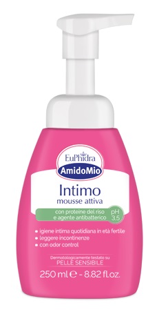 EUPHIDRA AMIDOMIO INTIMO MOUSSE ATTIVA PH 3,5 250 ML - Parafarmacia Mostacciano