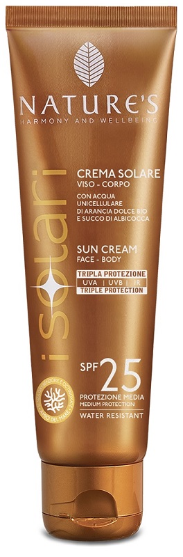 NATURE'S I SOLARI CREMA VISO CORPO SPF 25 75 ML EDIZIONE LIMITATA TRAVEL SIZE - Parafarmacia Mostacciano