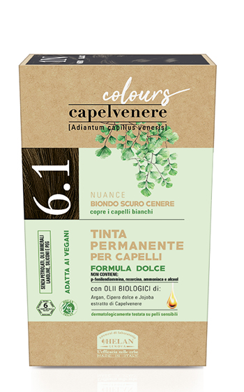 CAPELVENERE COLOURS TINTA CAPELLI 6,1N BIONDO SCURO CENERE - Parafarmacia Mostacciano