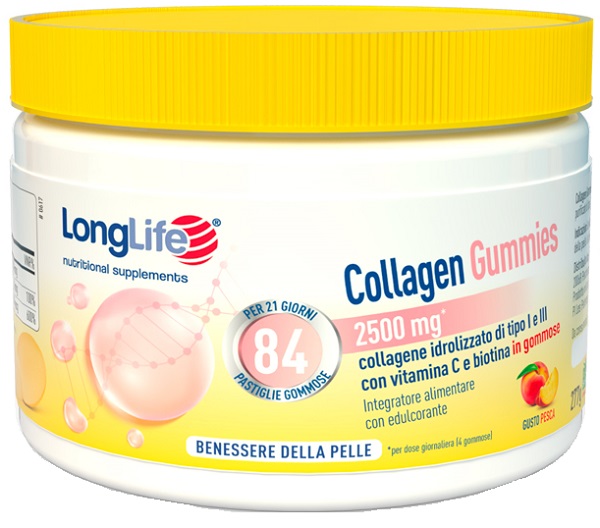 LONGLIFE COLLAGEN GUMMIES 625MG 84 GOMMOSE - Parafarmacia Mostacciano