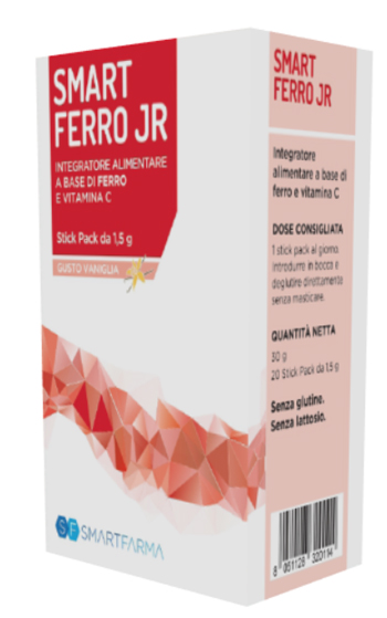 SMART FERRO JR 20 STICK PACK GUSTO VANIGLIA - Parafarmacia Mostacciano