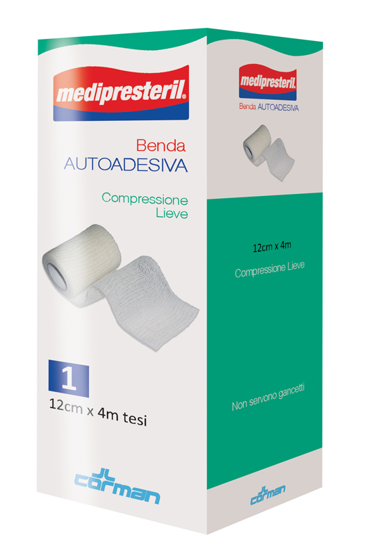 MEDIPRESTERIL BENDA AUTOADESIVA 12X400 CM 1 PEZZO - Parafarmacia Mostacciano