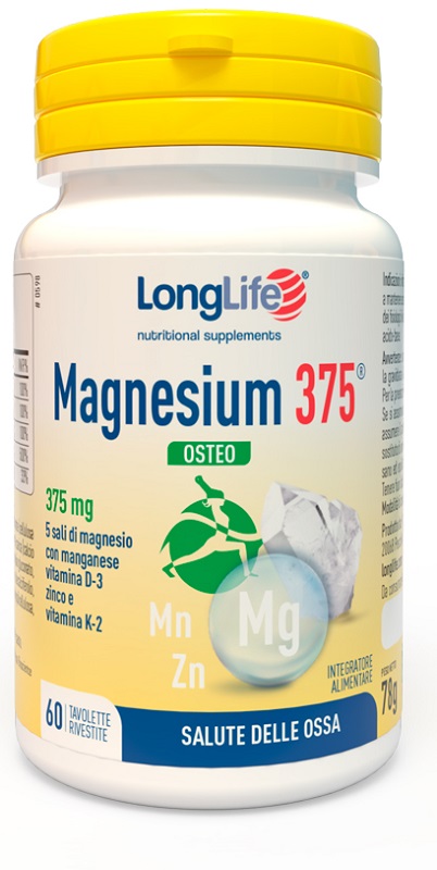 LONGLIFE MAGNESIUM 375 OSTEO 60 TAVOLETTE - Parafarmacia Mostacciano