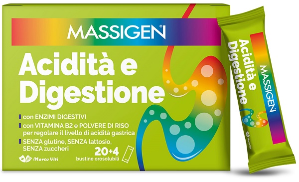 MASSIGEN ACIDITA' E DIGESTIONE 24 STICKPACK - Parafarmacia Mostacciano