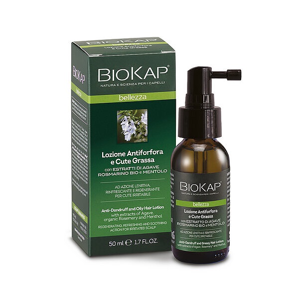BIOKAP LOZIONE ANTIFORFORA E CUTE GRASSA NF 50 ML - Parafarmacia Mostacciano