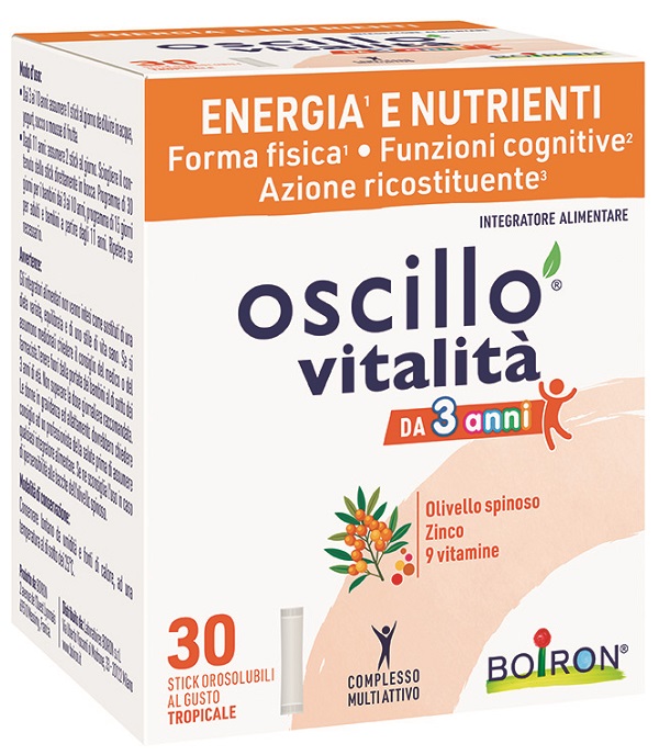 OSCILLO VITALITA' 3+ 30 STICK OROSOLUBILI - Parafarmacia Mostacciano