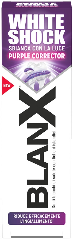BLANX WHITE SHOCK PURPLE CORRECTOR DENTIFRICIO 75 ML - Parafarmacia Mostacciano