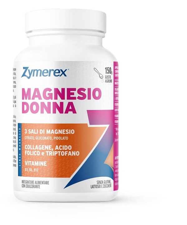 ZYMEREX MAGNESIO DONNA 150 G GUSTO AGRUMI CON EDULCORANTE SENZA ZUCCHERI SENZA GLUTINE SENZA LATTOSIO - Parafarmacia Mostacciano