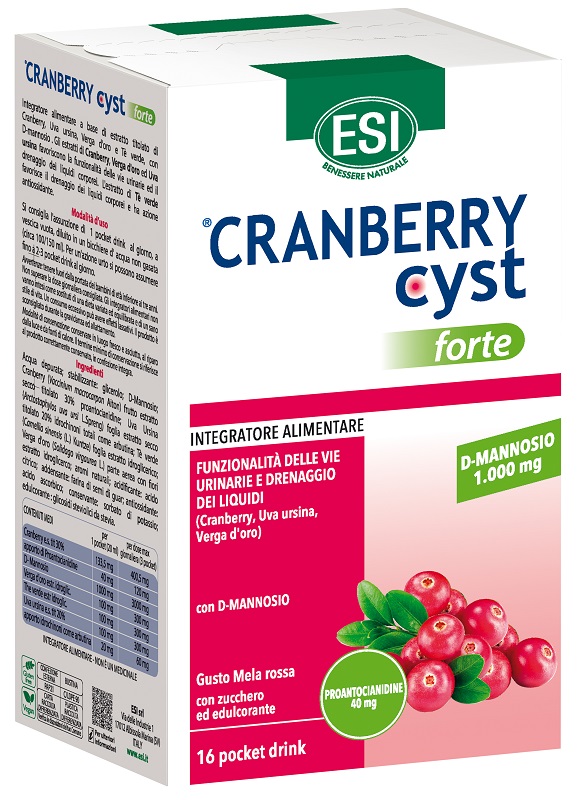 ESI CRANBERRY CYST FORTE 16 POCKET DRINK - Parafarmacia Mostacciano