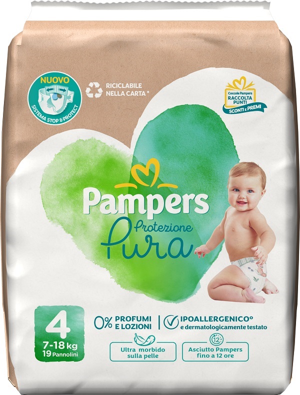 PAMPERS PROTEZIONE PURA MAXI PANNOLINI 19 PEZZI - Parafarmacia Mostacciano