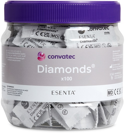 BUSTINE GELIFICANTI ANTIODORE PER STOMIA ESENTA DIAMONDS 100 PEZZI - Parafarmacia Mostacciano