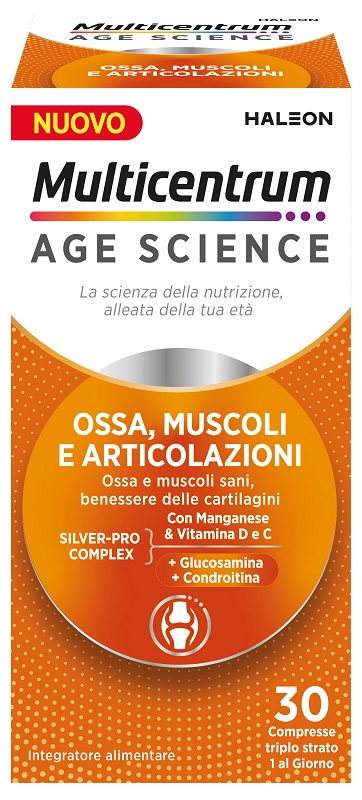 MULTICENTRUM AGE SCIENCE OSSA MUSCOLI ARTICOLAZIONI 30 COMPRESSE - Parafarmacia Mostacciano