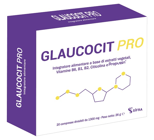 GLAUCOCIT PRO 20 COMPRESSE DIVISIBILI DA 1300 MG - Parafarmacia Mostacciano
