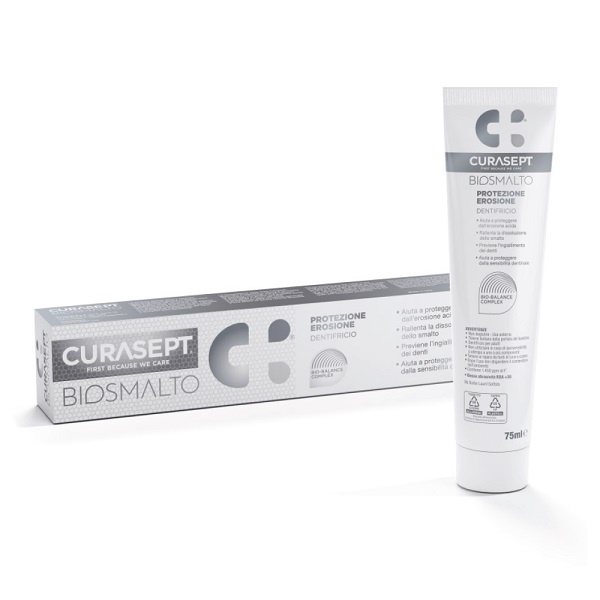 CURASEPT BIOSMALTO PROTEZIONE EROSIONE DENTIFRICIO 75 ML - Parafarmacia Mostacciano