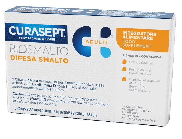 CURASEPT BIOSMALTO DIFESA SMALTO ADULTI 16 COMPRESSE OROSOLUBILI - Parafarmacia Mostacciano