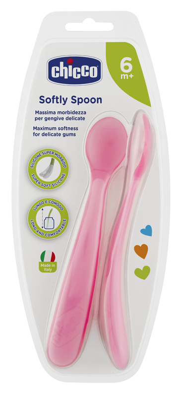 CHICCO CUCCHIAIO SILICONE FEMMINILE BI PACK 6M+ - Parafarmacia Mostacciano