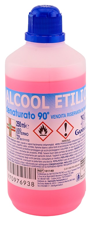 ALCOOL ETILICO DENATURATO 90% 250 ML - Parafarmacia Mostacciano