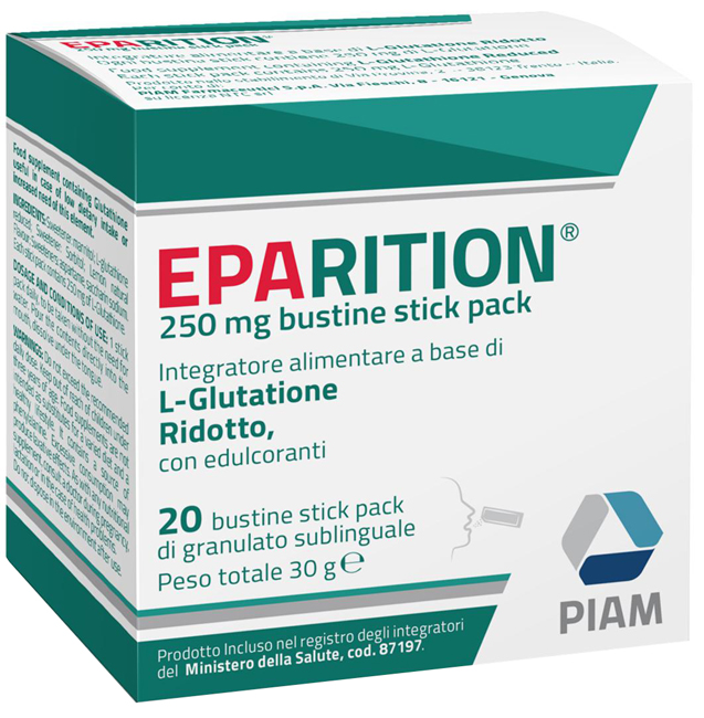 EPARITION 20 BUSTINE STICK PACK DA 250 MG DI GRANULATO SUBLINGUALE - Parafarmacia Mostacciano