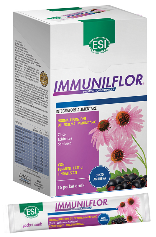 ESI IMMUNILFLOR 16 POCKET DRINK X 20 ML - Parafarmacia Mostacciano