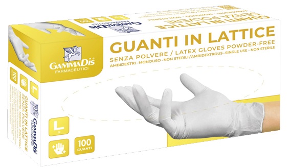 GUANTI LATTICE CON POLVERE MEDIUM 100 PEZZI - Parafarmacia Mostacciano