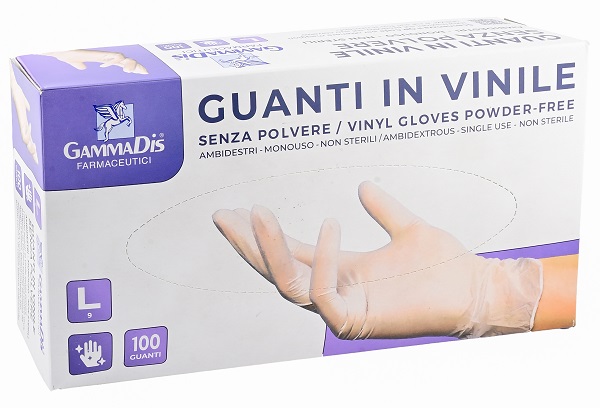 GUANTI VINILE SENZA POLVERE LARGE 100 PEZZI - Parafarmacia Mostacciano