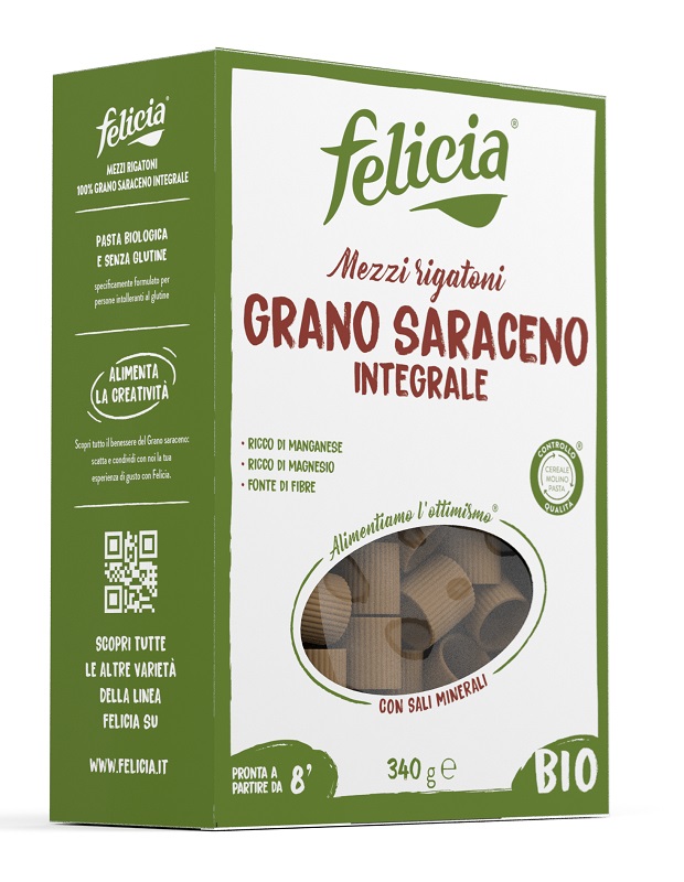 FELICIA BIO SARACENO MEZZI RIGATONI 340 G - Parafarmacia Mostacciano