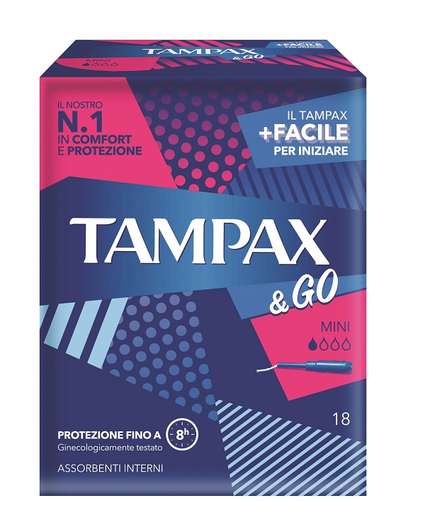 TAMPAX & GO MINI 18 PEZZI - Parafarmacia Mostacciano