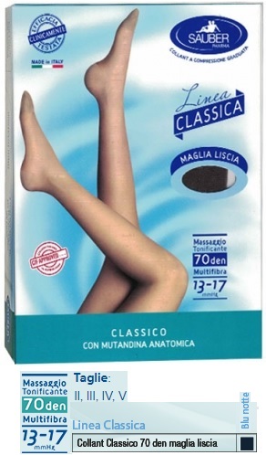 SAUBER CLASSICO COLLANT 70 DENARI MAGLIA LISCIA BLU NOTTE 4 - Parafarmacia Mostacciano