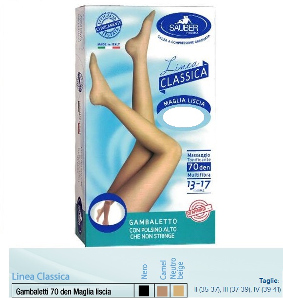 SAUBER GAMBALETTO MAGLIA LISCIA 70 DENARI CAMEL 3 - Parafarmacia Mostacciano