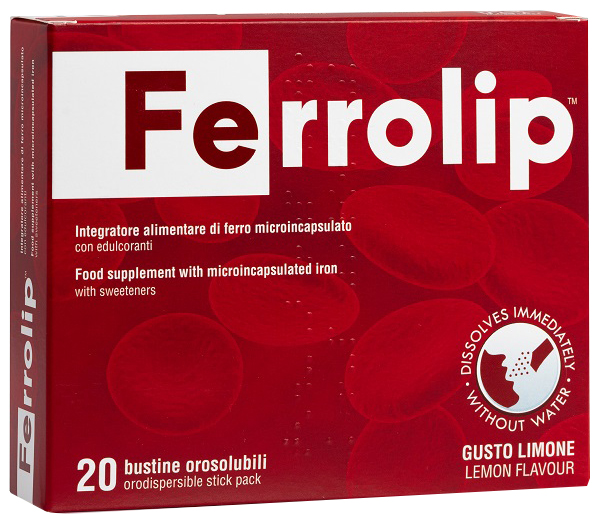 FERROLIP 20 BUSTINE OROSOLUBILI GUSTO LIMONE - Parafarmacia Mostacciano
