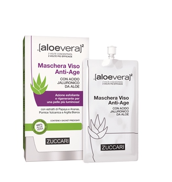 ALOEVERA2 MASCHERA VISO ANTIAGE 4 SACCHETTI 20 ML - Parafarmacia Mostacciano