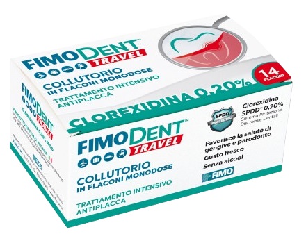 FIMODENT TRAVEL COLLUTORIO CLOREXIDINA SPDD 0,20% 14 FLACONCINI MONODOSE 10 ML - Parafarmacia Mostacciano
