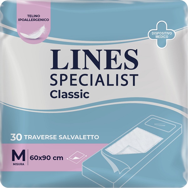 TRAVERSA ASSORBENTE LINES SPECIALIST CLASSIC MISURA 60X90 CM 30 PEZZI - Parafarmacia Mostacciano