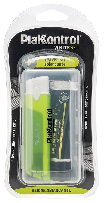 PLAKKONTROL WHITE SET TRAVEL KIT - Parafarmacia Mostacciano