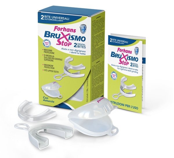 BITE UNIVERSALI AUTOMODELLANTI BRUXISMO STOP FORHANS 2 PEZZI - Parafarmacia Mostacciano
