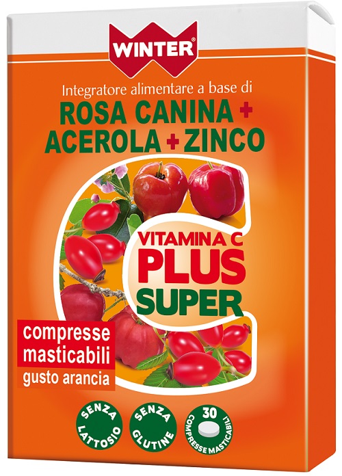 WINTER VITAMINA C PLUS SUPER  + ZINCO 30 COMPRESSE MASTICABILI - Parafarmacia Mostacciano