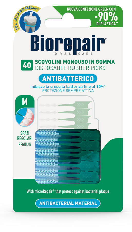 BIOREPAIR ORAL CARE ANTIBATTERICO 40 SCOVOLINI MONOUSO SPAZI REGOLARI - Parafarmacia Mostacciano