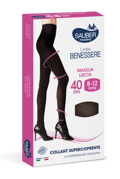 COLLANT SUPERCOPRENTE SAUBER 8-12MMHG NERO 5 - Parafarmacia Mostacciano