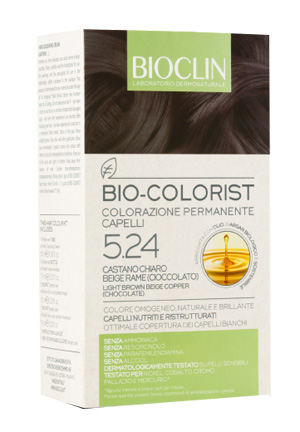 BIOCLIN BIO COLORIST 5,24 CASTANO CHIARO BEIGE RAME CIOCCOLATO - Parafarmacia Mostacciano