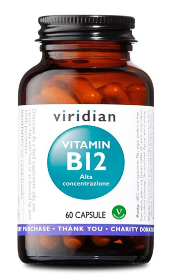 VIRIDIAN VITAMIN B12 HIGH POTENCY 60 CAPSULE VIRIDIAN VITAMINA B12 ALTA CONCENTRAZIONE - Parafarmacia Mostacciano