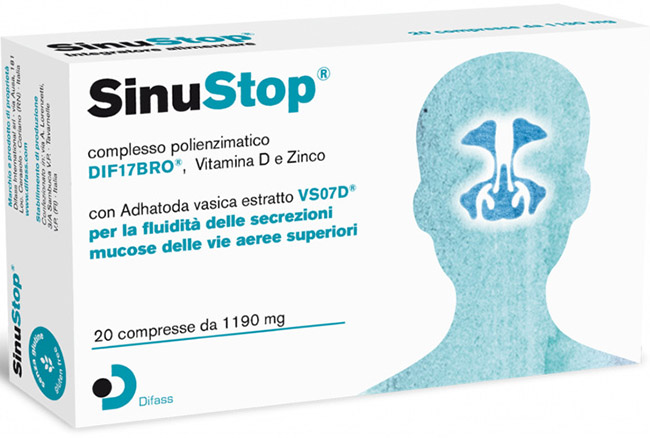 SINUSTOP 20 COMPRESSE DA 1190 MG - Parafarmacia Mostacciano