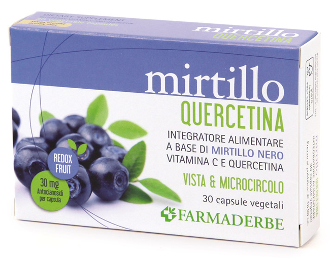 MIRTILLO QUERCETINA 30 CAPSULE - Parafarmacia Mostacciano